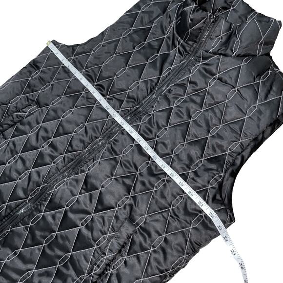 Black Lightweight Quilted Vest Size L - Picture 3 of 6